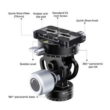 Профессиональная панорамная головка 10 кг K&F VH-60L Aluminium 3x Pitch