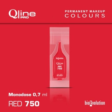 RED 750 - czerwony pigment QLINE PRO do makijażu permanentnego ust MONODOSA