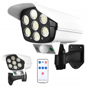KAMERA ATRAPA Z LED solarna, czujnik ruchu, zmierzchu, pilot