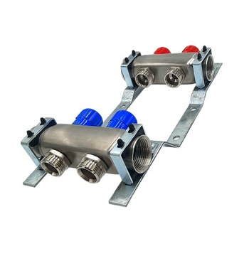 РАСПРЕДЕЛИТЕЛЬ 2 КОНТУРА РАДИАТОРА INOX ДЛЯ РАДИАТОРОВ ЦЕНТРАЛЬНОГО ОТОПЛЕНИЯ Клапаны из нержавеющей стали