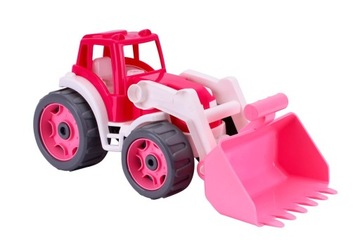 TRAKTOR SPYCHACZ DLA DZIECI RÓŻOWY 36CM