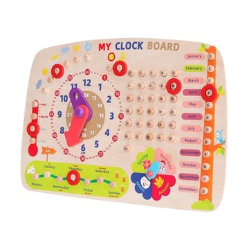 Teaching Calendar Calendar Clock for Children for Boys Girls Learning Toys