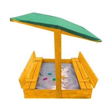 ДЕРЕВЯННАЯ ПЕСОЧНИЦА С ВЕРХНЕЙ, ПРОПИТАННОЙ 120 FREE FAST GREEN