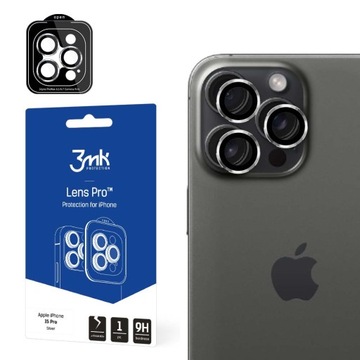 3MK SZKŁO SZYBKA OSŁONA NA OBIEKTYW APARATU DO APPLE IPHONE 15 PRO ORYGINAŁ
