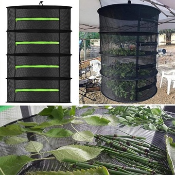 СЕТКА ДЛЯ СУШКИ ТРАВ, 4-СЛОЙНАЯ СКЛАДНАЯ СУШИЛКА ДЛЯ ПОДВЕСКИ