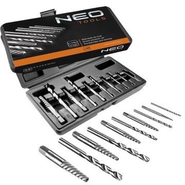 НАБОР ЭКСТРАКТОРОВ NEO ДЛЯ СЛОМАННЫХ ВИНТОВ + КЕЙС 09-609