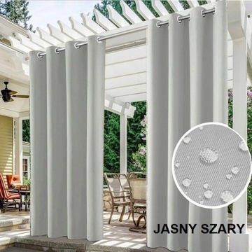 ZASŁONY OGRODOWE 220CM DO ALTANY TARASU c.szary