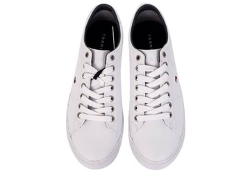 TOMMY HILFIGER BUTY MĘSKIE ESSENTIAL LEATHER SNEAKER WHITE r.44