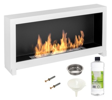 BIOKOMINEK S-Line BOX 90cm biały 900mm STOJĄCY