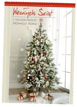 POCZTÓWKA KARTKA BOŻE NARODZENIE ŚWIĘTA 1 SZTUKA ŚWIECKA