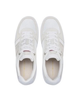 Tommy Hilfiger Białe Buty Damskie Sportowe Sneakersy Basket Sneaker r. 41