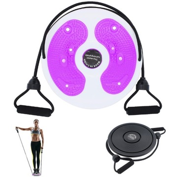 Twister Obrotowy Z Linkami Masażer StópZ Sznurkiem Abs 28cm*3,5cm Fioletowy