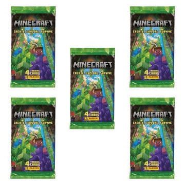 Minecraft saszetki karty Panini Create Explore Survive Mojang do albumu