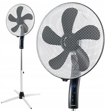 DUŻY WIATRAK PODŁOGOWY WENTYLATOR STOJĄCY NA PILOT