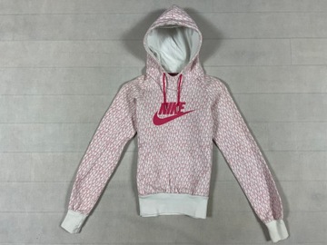 Nike Bluza Dziecięca Różowa Kaptur Logo Unikat Klasyk 8Y 9Y