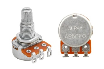 Potencjometr logarytmiczny (volume) A250K 18mm