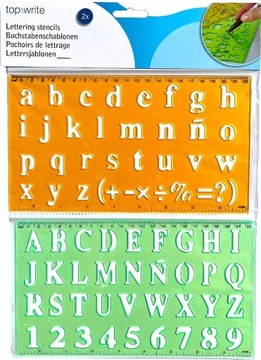 Szablon do nauki pisania literki cyferki dużych małych liter cyfr TOPWRITE