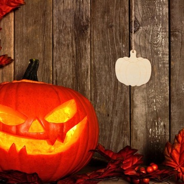 Деревянное украшение тыквы Осенний незаконченный вырез.