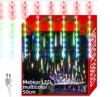 SOPLE METEORY LAMPKI PADAJĄCY ŚNIEG 288LED 8x 50cm