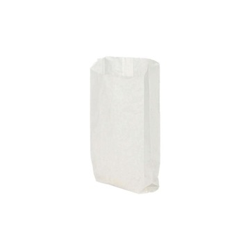 TORBA FAŁDOWA PAPIEROWA BIAŁA 35x18x6 100 SZTUK