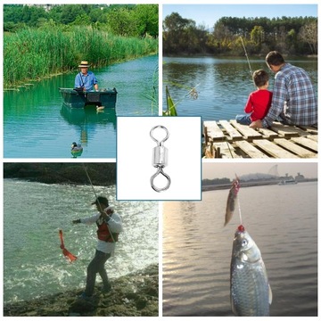 2 zestaw Złącze wędkarskie Trwały obrotowy