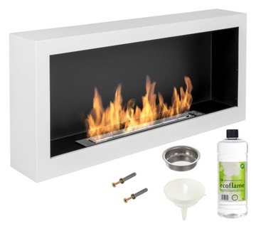 BIOKOMINEK S-Line BOX 90cm biały 900mm wiszący
