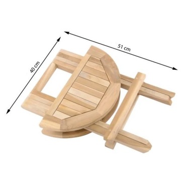 Складной садовый стол DIVERO из тикового дерева.