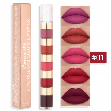5 In 1 Matte Lipstick Kit Combo Strip Velvet