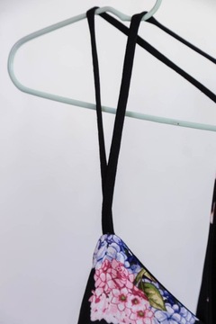 Amisu bluzka szyfonowa top kwiaty 38 M 10