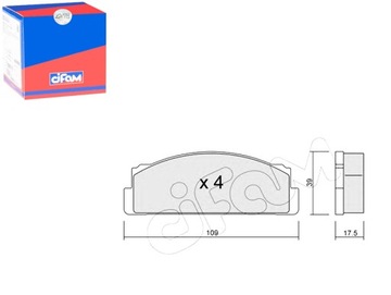 КОЛОДКИ ТОРМОЗНЫЕ FIAT 125. POLONEZ CIFAM 