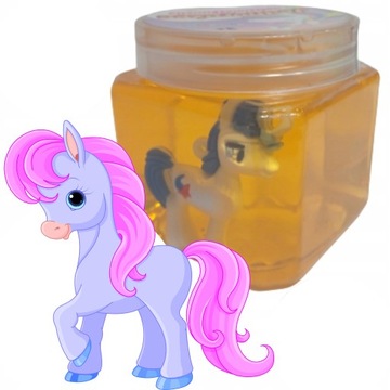 SLIME GLUT MASA W SŁOICZKU JEDNOROŻEC PONY ŻELOWA