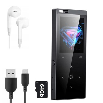 MP4-ПЛЕЕР BLUETOOTH ДИКТОФОН С ШУМОПОДАВЛЕНИЕМ ЖК-дисплей VOX 64 ГБ + НАУШНИКИ