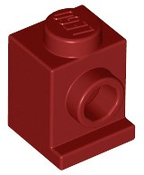 LEGO Klocek - mod 1x1 (4070) ciemno czerwony 3szt