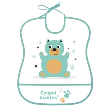 Canpol Śliniak plastikowy miękki CUTE ANIMALS