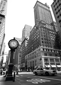 Fototapeta do salonu Nowy Jork Zegar 183x254 cm