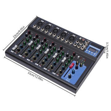 7-канальный живой аудио USB Bluetooth-микшер Аудио DJ Музыкальное шоу