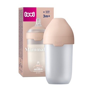 LOVI Butelka do karmienia Mammafeel 250ml ze smoczkiem dynamicznym 3m+