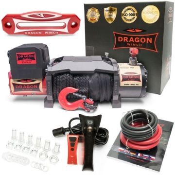 6T Vytahovač Dragon 12V Elektrický Vtahovač automobilová syntetický lano