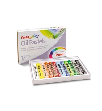 Pastele olejne PENTEL 12 kolorów kredki pastelowe