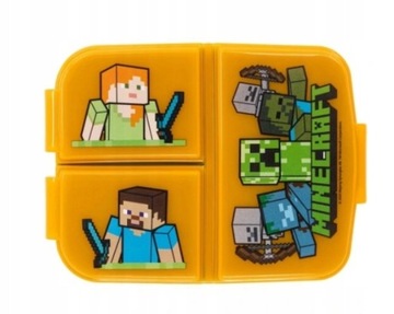 Lunchbox Minecraft PUDEŁKO Śniadaniowe 3 komory