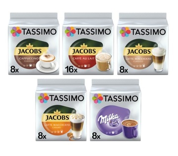 Kapsułki Tassimo Jacobs zestaw kawy mleczne 48szt.
