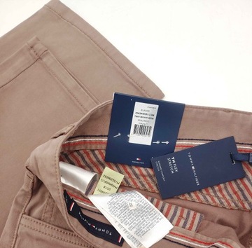 SPODNIE TOMMY HILFIGER CHINOS DENTON PROSTE W36L32