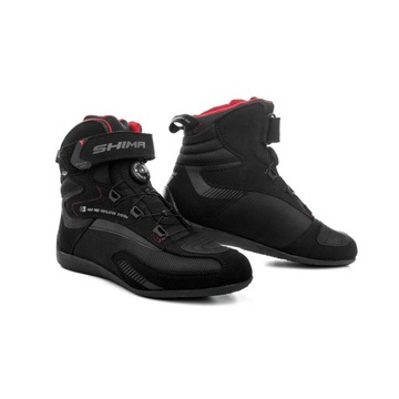 Buty motocyklowe KRÓTKIE/LETNIE SHIMA EXO MEN BLACK/RED 45