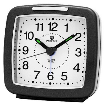 Zegar budzik Perfect odcienie szarości 7cm + Bateria AA
