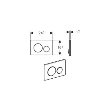 Geberit Sigma20 Biały Counet Button
