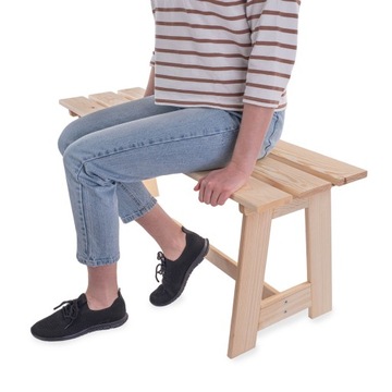 ДЕРЕВЯННАЯ САДОВАЯ СКАМЬЯ БЕЗ СПИНКИ 119 СМ СКАМЬЯ ДЛЯ ТЕРРАСЫ 119 СМ