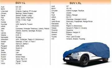 Plandeka pokrowiec PREMIUM 4 warstwy TOYOTA RAV 4