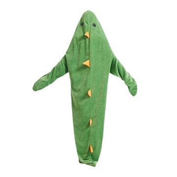 Koc dinozaura z kapturem Cosplay sukienka do spania koszula nocna ubrania c
