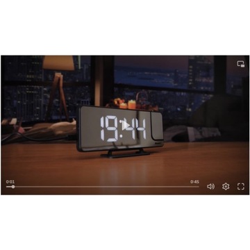 Будильник Цифровые часы Проектор Светодиодное зеркало