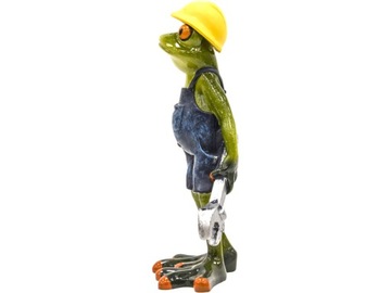 Ozdobna Figurka 18x9x8 cm - Żaba mechanik robotnik